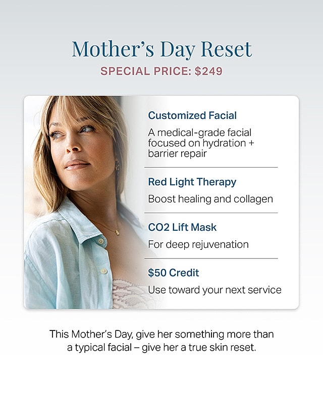 Mother's Day facial treatment promotion with features